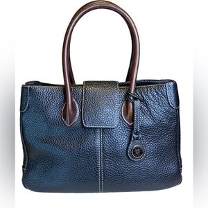 Dooney & Bourke Black and Brown Satchel